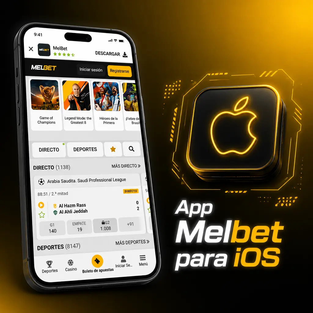 App Melbet para iOS en iPhone y iPad
