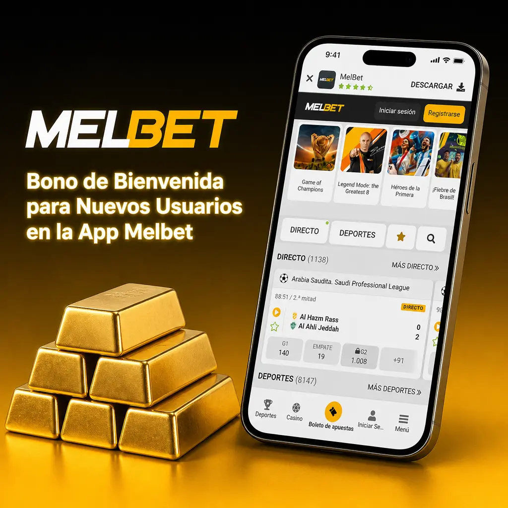 Bono de bienvenida en la app Melbet
