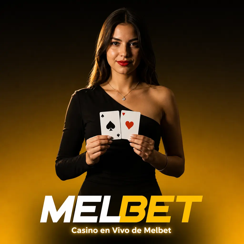 Mesa de casino en vivo de Melbet con crupier