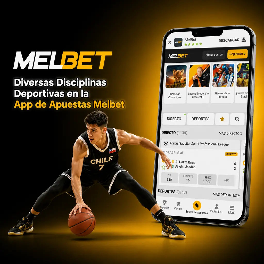 Disciplinas deportivas disponibles en la app de apuestas Melbet